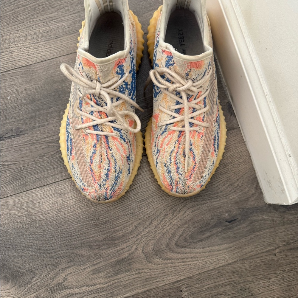 adidas Kids Multicolor Knit Sneakers - Cream, Blue & Orange